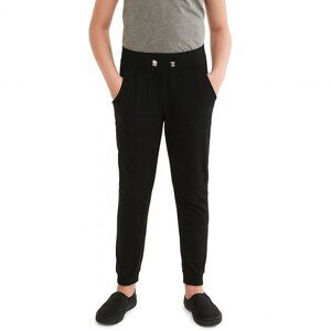 Cat & Jack Girls L Joggers Black Sweatpants Drawstring Waist Comfy Pockets NEW